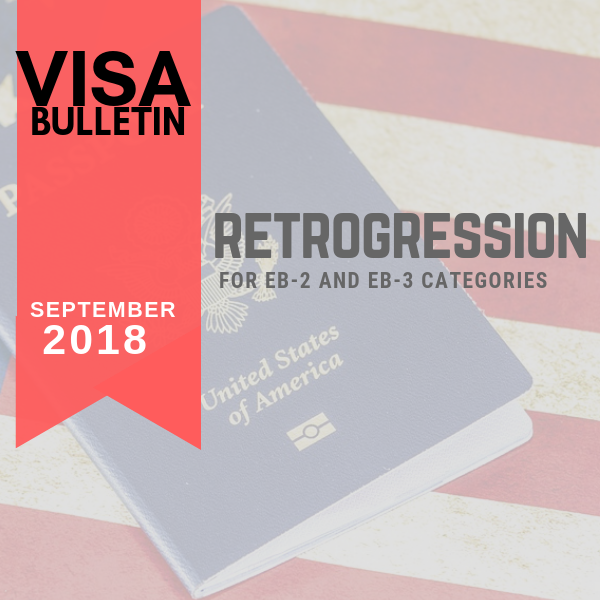 September 2018 visa bulletin For this month, the final action dates for several employment-based visa categories retrogressed.