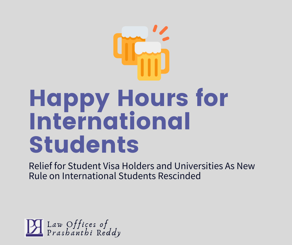 Relief For Students and Universities As New Rule on International Students Rescinded