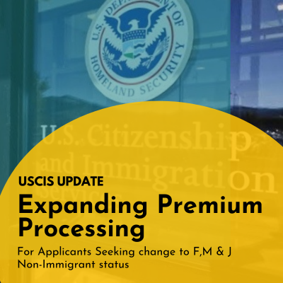 Expansion of Premium Processing service for student visas